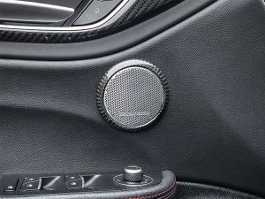 Alfa Romeo Giulia Carbon Fiber Door Speaker Frame - Front - Small